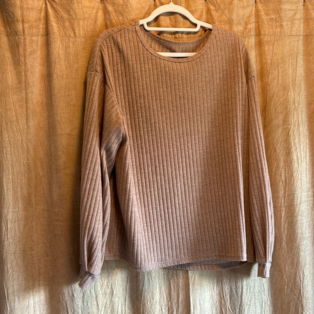 Tan Blouse with puff sleeves